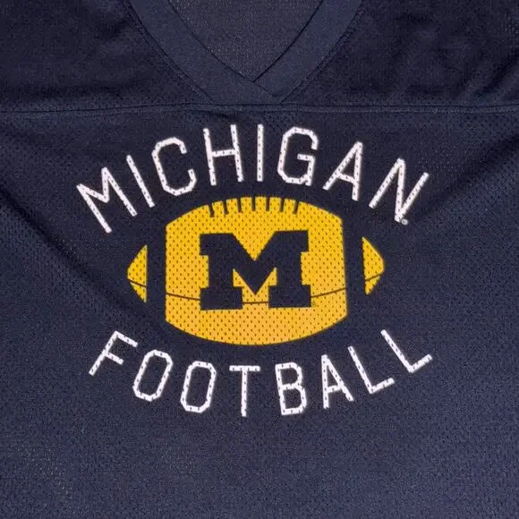 ProEdge Michigan Wolverines Jersey Women's Size XL Blue Mesh V-Neck Short Sleeve - Picture 7 of 9